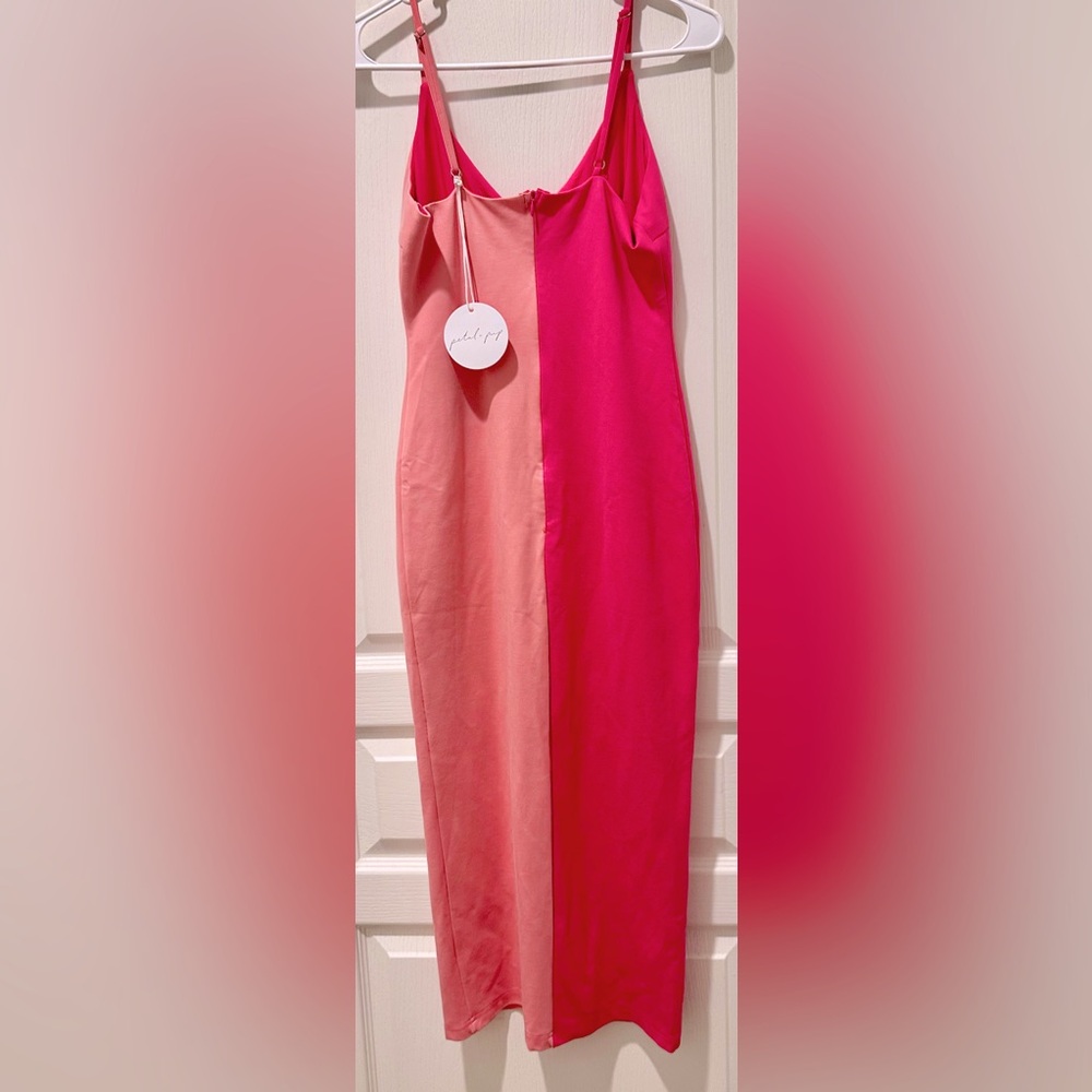 NWT Petal & Pup Sleeveless Camela Curvy ColorBlock Bodycon Midi Dress ZB4 - Picture 7 of 9